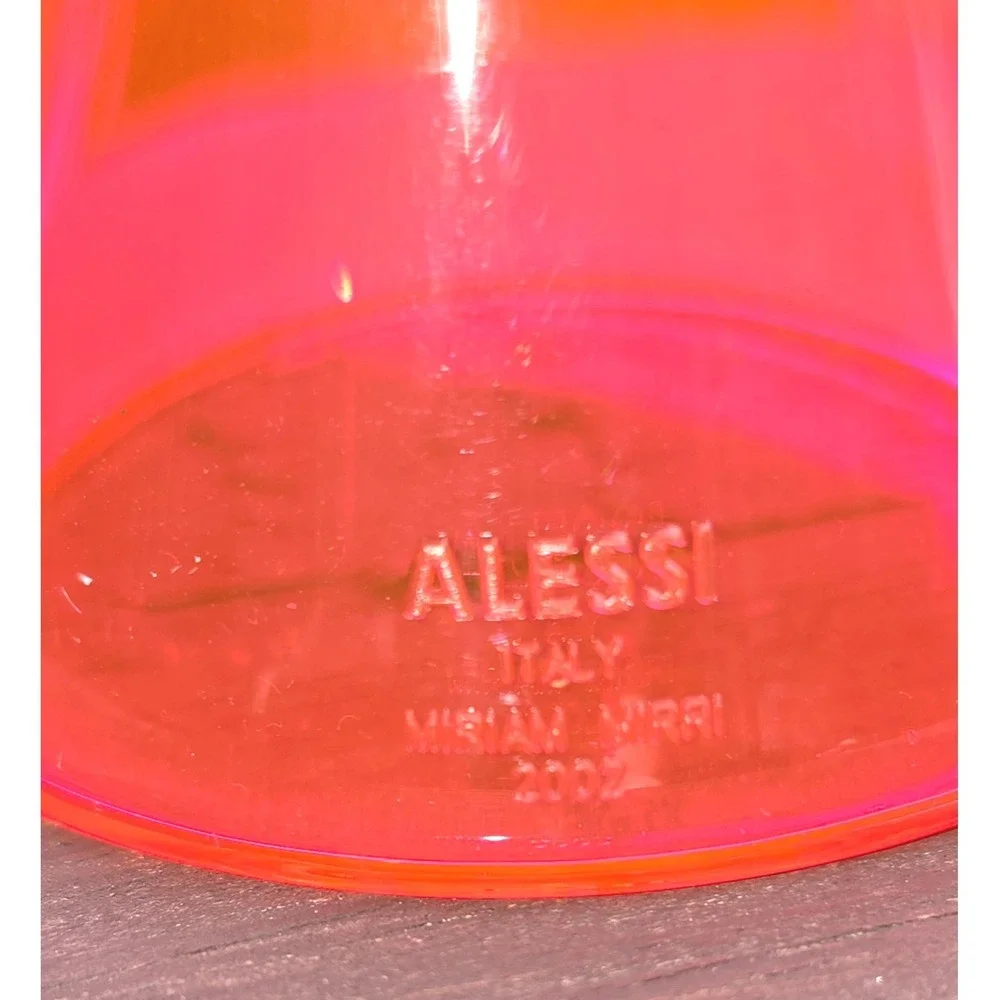 Alessi Big Love‎ Ice Cream Bowls & Heart Spoons Fuchsia Pink Set of 4
